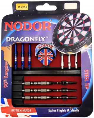 Набор из дротиков и аксессуаров Nodor Dragonfly Silver steeltip