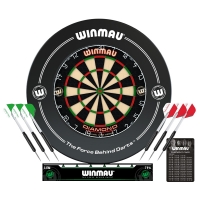 Комплект для игры в Дартс Winmau Diamond Plus Surround с защитным кольцом.